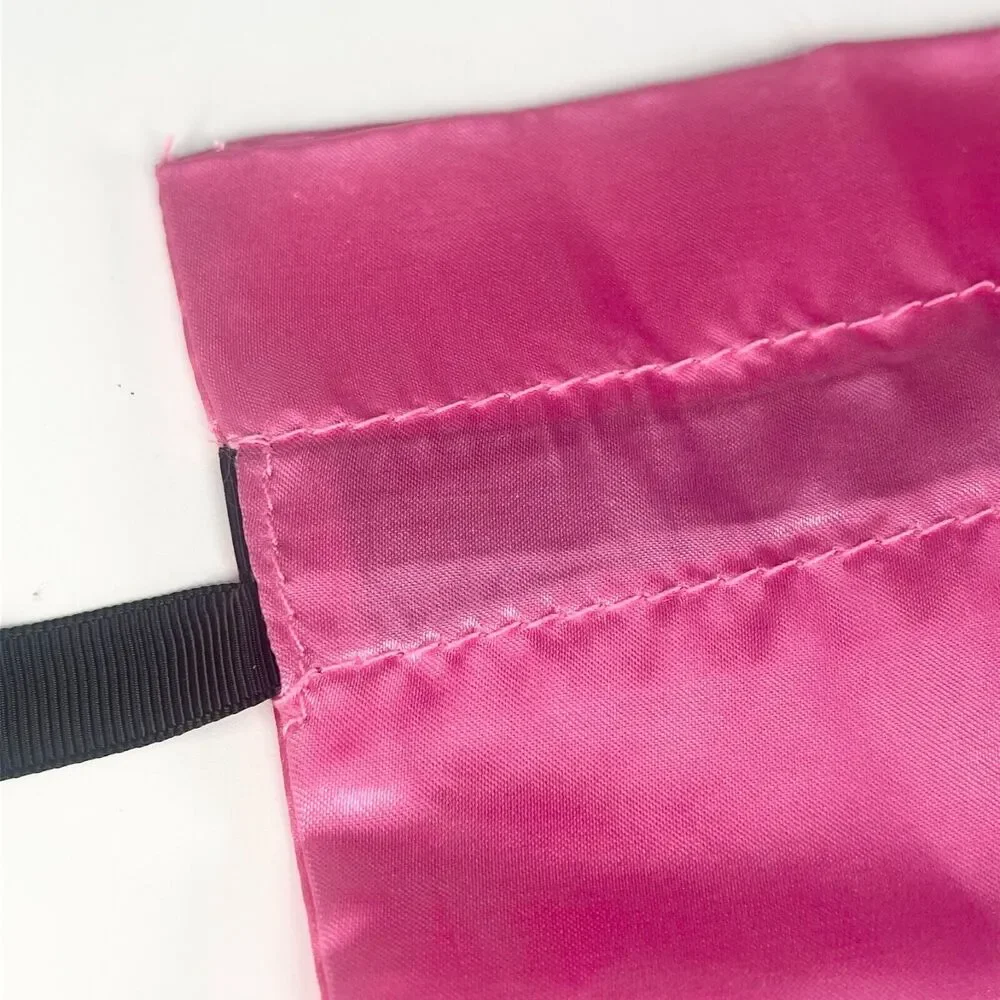 Sephora A Change of Face Drawstring Satin MakeUp Delicates Travel Bag Pink New